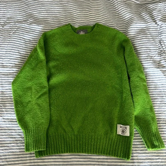 Green Wool Sweater for Men - Picture 1 of 4